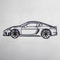 2022 Porsche Cayman 718 GT4 Wall Art – Steel Cut with Spinning Wheels-KAFMEKA008