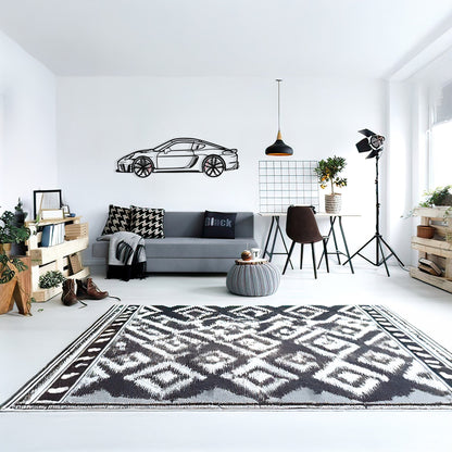 2022 Porsche Cayman 718 GT4 Wall Art – Steel Cut with Spinning Wheels-KAFMEKA008