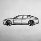 2022 Porsche Panamera 4S Wall Art – Steel Silhouette with Spinning Wheels-KAFMEKA009
