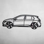 2022 Volkswagen Golf GTI Wall Art – Steel Silhouette with Spinning Wheels-KAFMEKA010