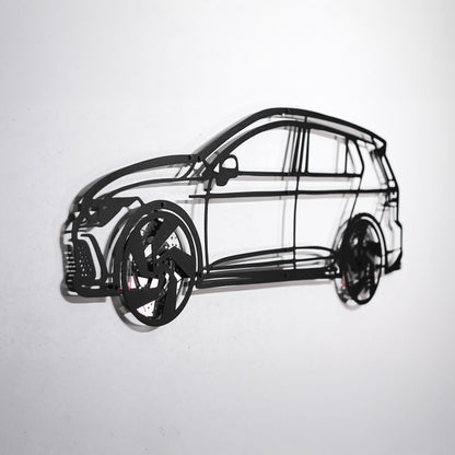 2022 Volkswagen Golf GTI Wall Art – Steel Silhouette with Spinning Wheels-KAFMEKA010