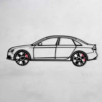 Audi S4 Wall Art – Steel Silhouette with Spinning Wheels -KAFMEKA011