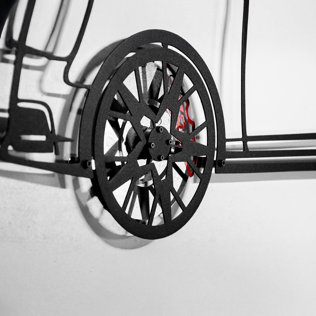 Audi S4 Wall Art – Steel Silhouette with Spinning Wheels -KAFMEKA011