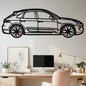 Porsche Macan GTS 95B Metal Wall Art – Luxury Performance SUV Silhouette with Rotating Wheels-KAFMEKA065
