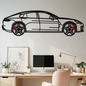 Porsche Taycan Turbo Cross Metal Wall Art – Electric Performance Silhouette with Rotating Wheels-KAFMEKA067