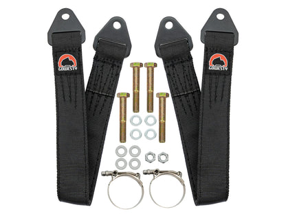 GoWesty rear suspension limit strap set for 2WD Vanagon, 23-inch length, durable suspension component for vehicle stability.