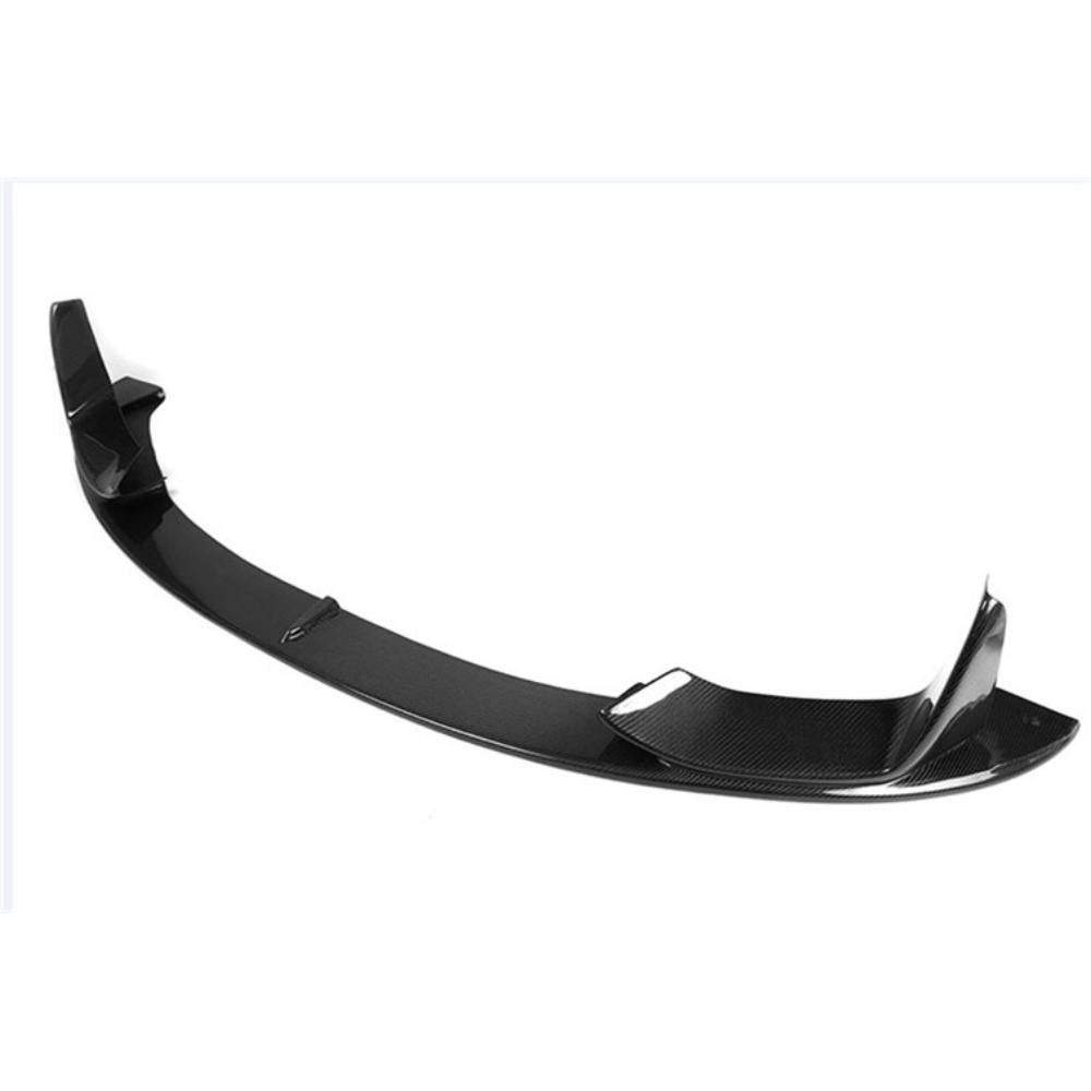 Carbon fiber front lip for BMW F80 M3 and F82 M4, F83 M4 by Palenon Performance, showcasing sleek automotive design.