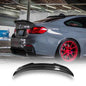 BMW F82 M4 PSM carbon fiber rear spoiler, lightweight CF trunk spoiler by Palenon Performance, highlighting its sleek design.