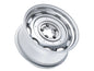 Silver 16-inch alloy wheel for Mobelwagen Interceptor bus and Vanagon by GoWesty, featuring a sleek, durable design.