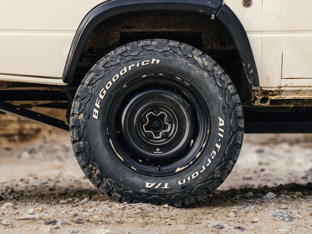 16-inch alloy wheel for Mobelwagen Interceptor bus and Vanagon by GoWesty, featuring a sleek, modern design.