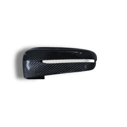 BMW G20 G22 G30 G14 G15 M Style carbon fiber mirror caps by Palenon Performance, sleek and aerodynamic car mirror covers.