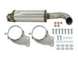 GoWesty stainless muffler and saddle bundle for Vanagon sport exhaust system, 4WD version, with durable metal components.