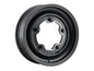 Black 15-inch Mobelwagen Smoothie alloy wheel for early bus, featuring GoWesty branding and a sleek, classic design.