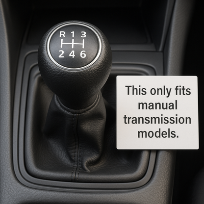 Black Leather MANUAL Shift Boot Cover For Porsche 911 997 2005-2012