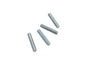 Set of four GoWesty exhaust studs for engine components, showing metal bolts with threads and hex heads in a close-up view.