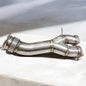 BMW N55 catless downpipe by Palenon Performance for E82 135i, E9X 335i, and E84 X1, showing the metal exhaust component.