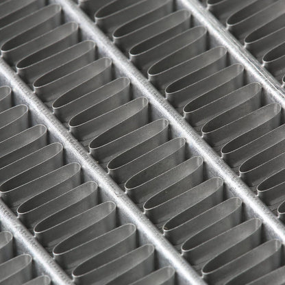 K2 Industries OEM radiator for 11-17 Audi A4, A5, A6, A7, Q5, S4, S5, Macan with V6 3.0L/3.6L engine, front view