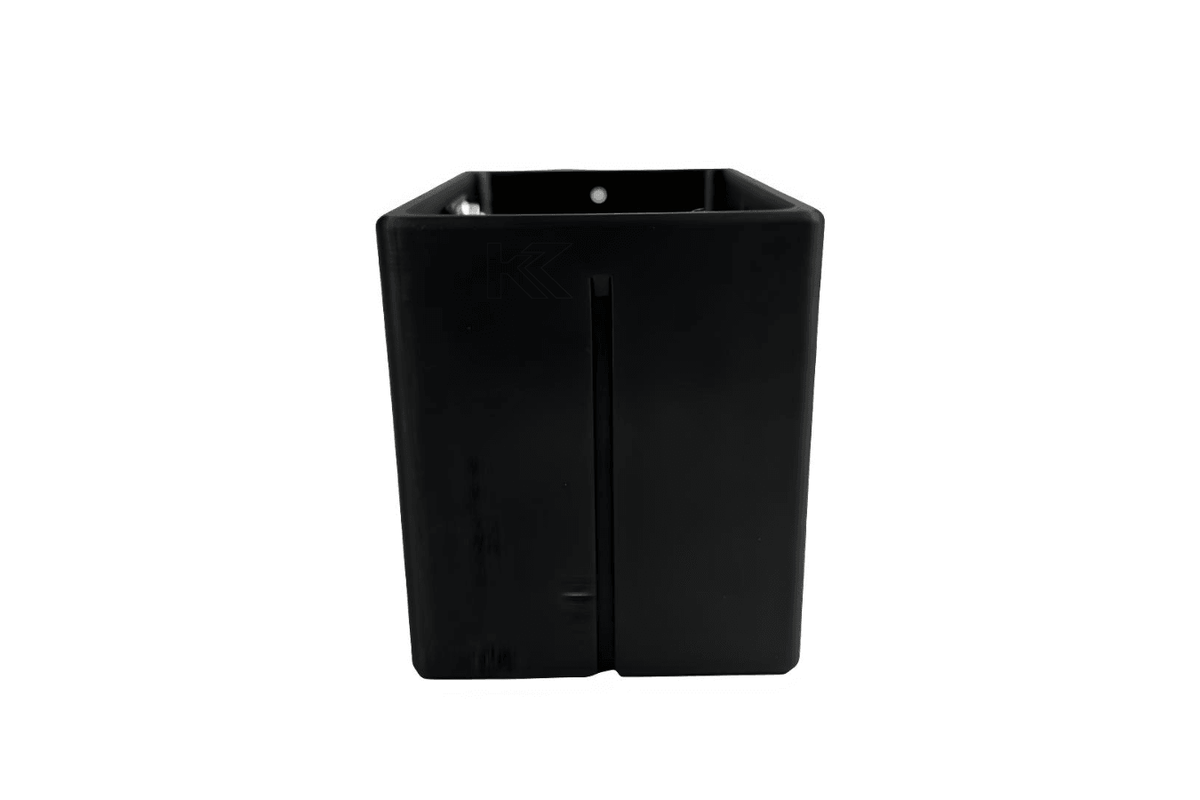 Black 3D printed plastic oil holder for BMW E36 Coupe, Sedan, Compact Series 3 from 1991-2000 by K2 Industries.