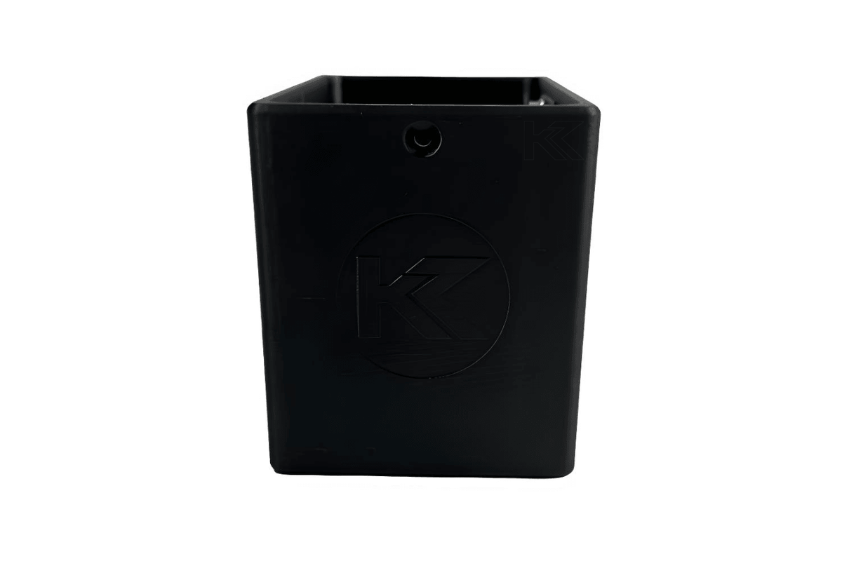Black 3D printed plastic oil holder for BMW E36 Coupe, Sedan, Compact Series 3 by K2 Industries, 1991-2000.