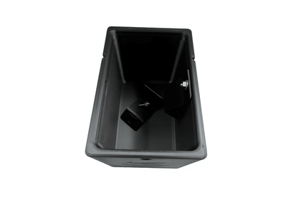 Black 3D printed plastic oil holder for BMW E36 Coupe, Sedan, and Compact Series 3 from 1991-2000, by K2 Industries