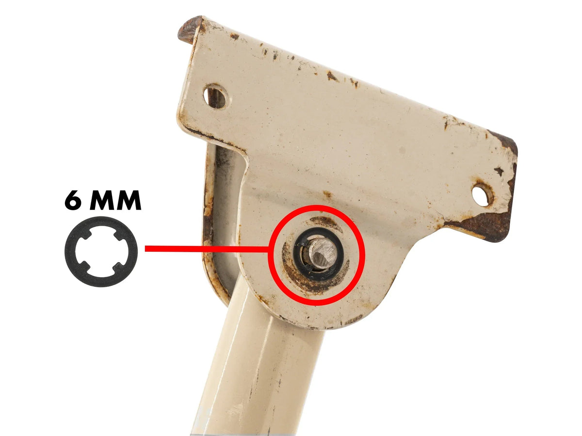 GoWesty retention clip set with pop-top lifting mechanism for Volkswagen Vanagon, featuring installation clips and hardware.