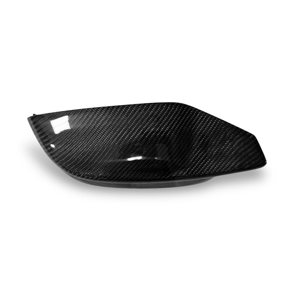 Carbon fiber mirror caps for BMW G80 M3 and G82/G83 M4, OEM style, featuring sleek black finish and precise fitment.