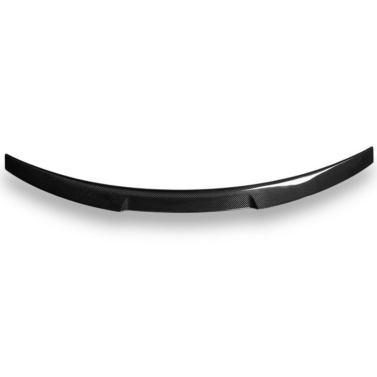 Carbon fiber BMW G82 M4 and G22 V Style trunk spoiler by Palenon Performance, shown installed on the vehicle's rear.