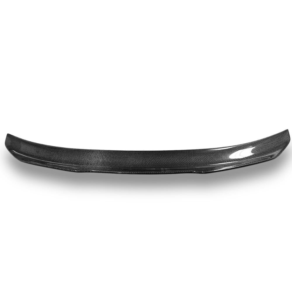 BMW F82 M4 PSM carbon fiber rear spoiler, lightweight CF trunk spoiler by Palenon Performance, shown on vehicle.