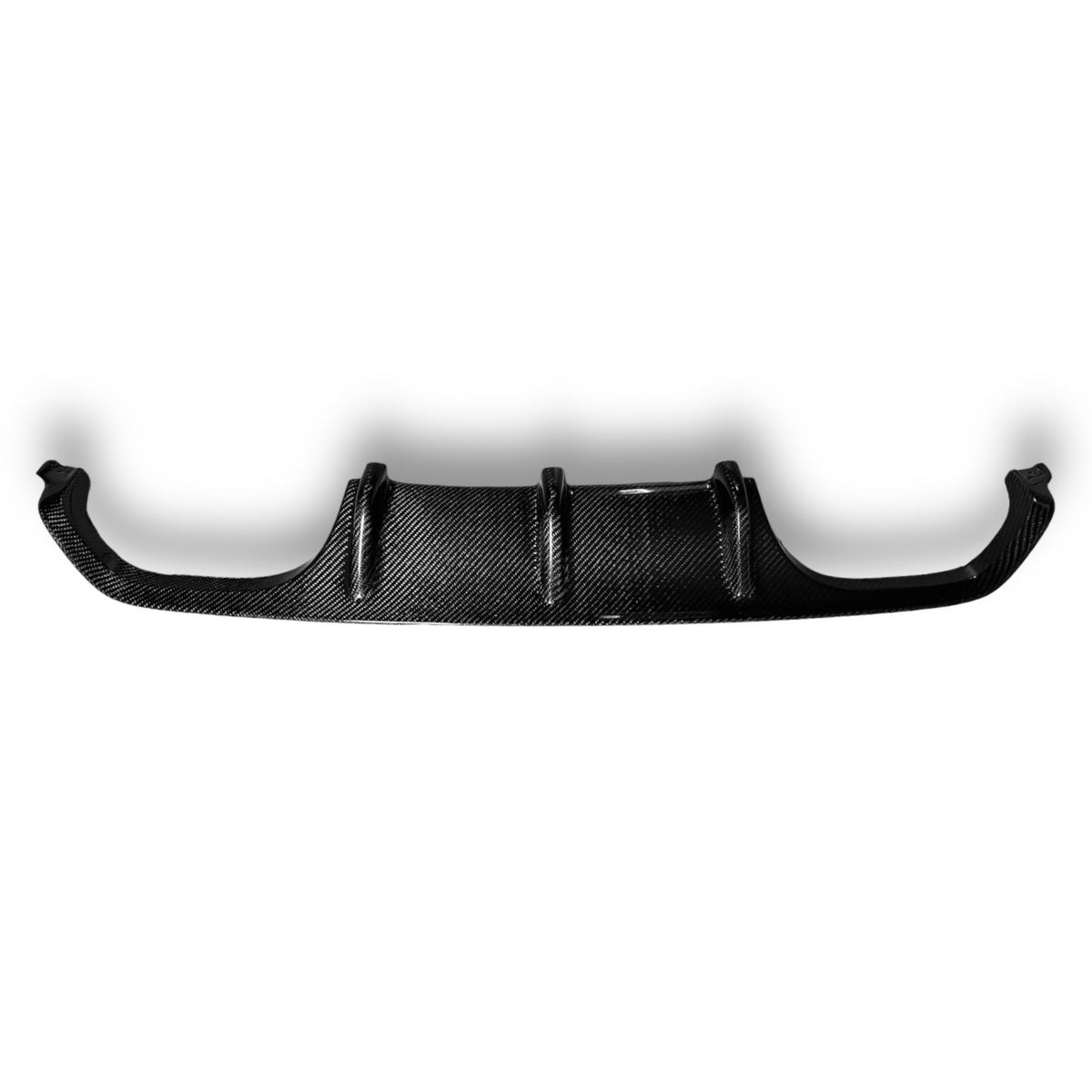 BMW F80 M3 and F82/F83 M4 carbon fiber rear diffuser by Palenon Performance, showcasing sleek aerodynamic design.