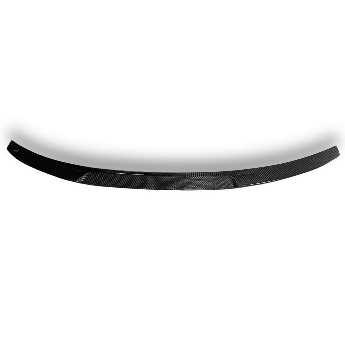 Carbon fiber BMW G80 M3 and G20 V Style trunk spoiler by Palenon Performance, designed to enhance aerodynamics and style.