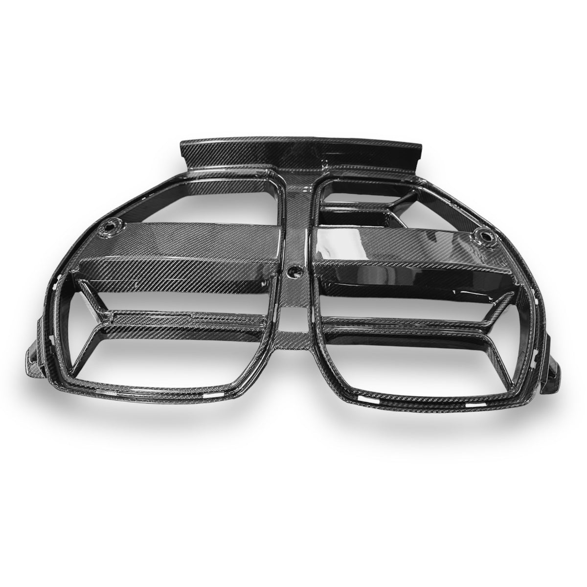 Carbon fiber kidney grille for BMW G80 M3 and G82 M4 from Palenon Performance, CSL style, with sleek, textured finish.