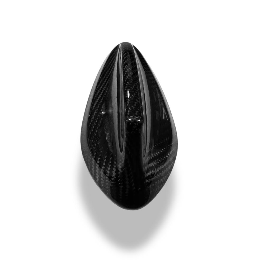 Carbon fiber roof antenna cover for BMW F20, F45, F15, F16, F85, F86, G01, E84 by Palenon Performance, shown on vehicle roof.