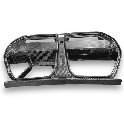 Carbon fiber kidney grille for BMW G80 M3 and G82/G83 M4, CSL style, by Palenon Performance.