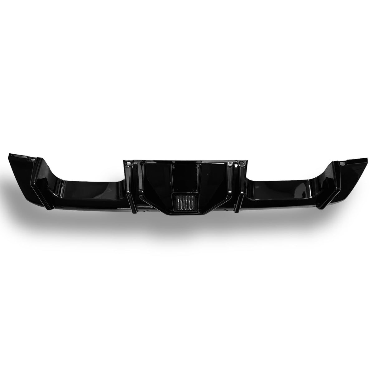 BMW G80 G82 M3 M4 ABS V Style LED diffuser rear diffuser by Palenon Performance, showcasing sleek black design and LED accents.