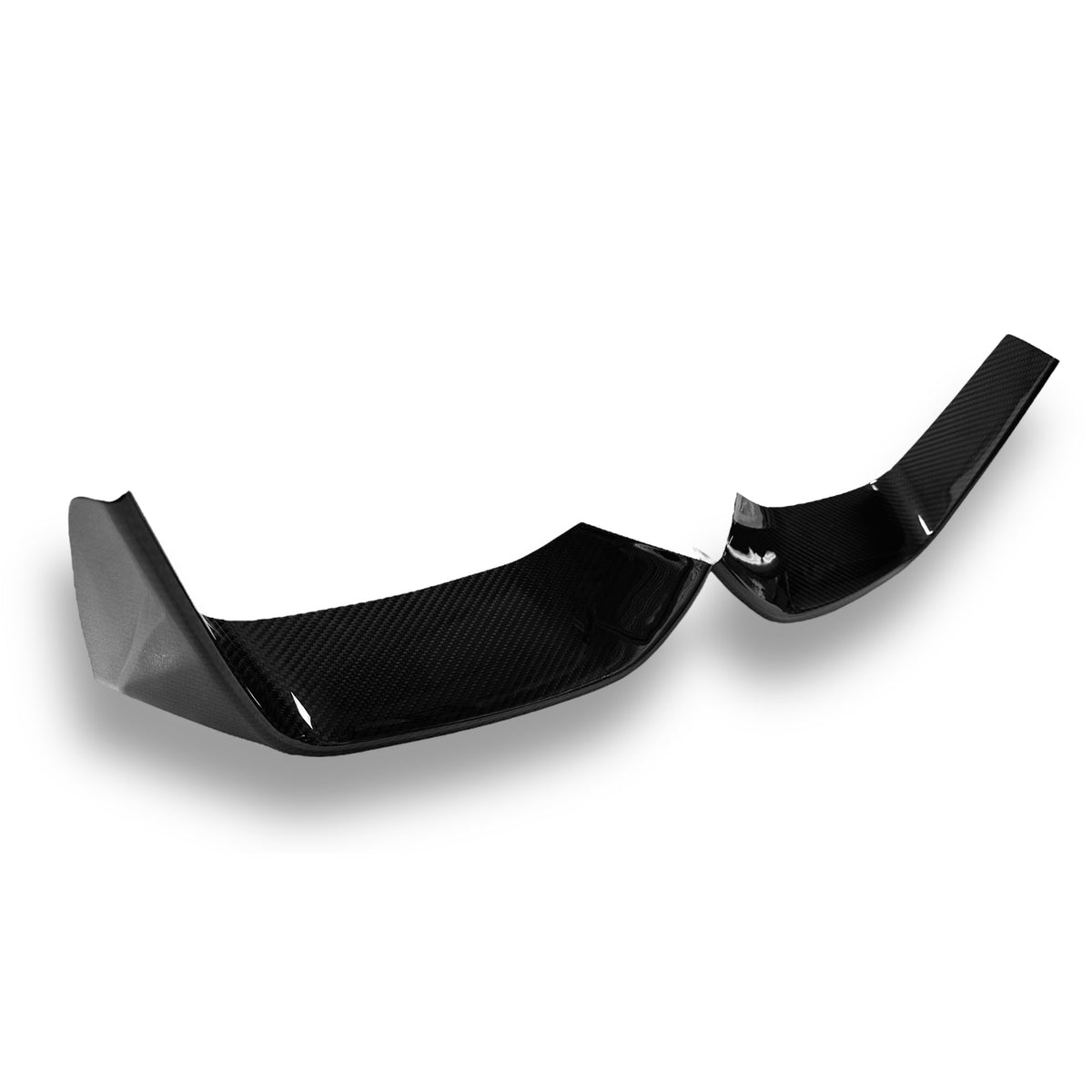 Carbon fiber front lip for BMW F80 M3 and F82 M4 by Palenon Performance, showcasing sleek, aerodynamic design.