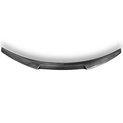 Carbon fiber trunk spoiler for BMW F87 M2 and F22, V Style design by Palenon Performance, enhances sporty look and aerodynamics.