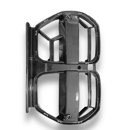 Carbon fiber kidney grille for BMW G80 M3 and G82 M4 from Palenon Performance, CSL style, with a sleek carbon fiber finish.
