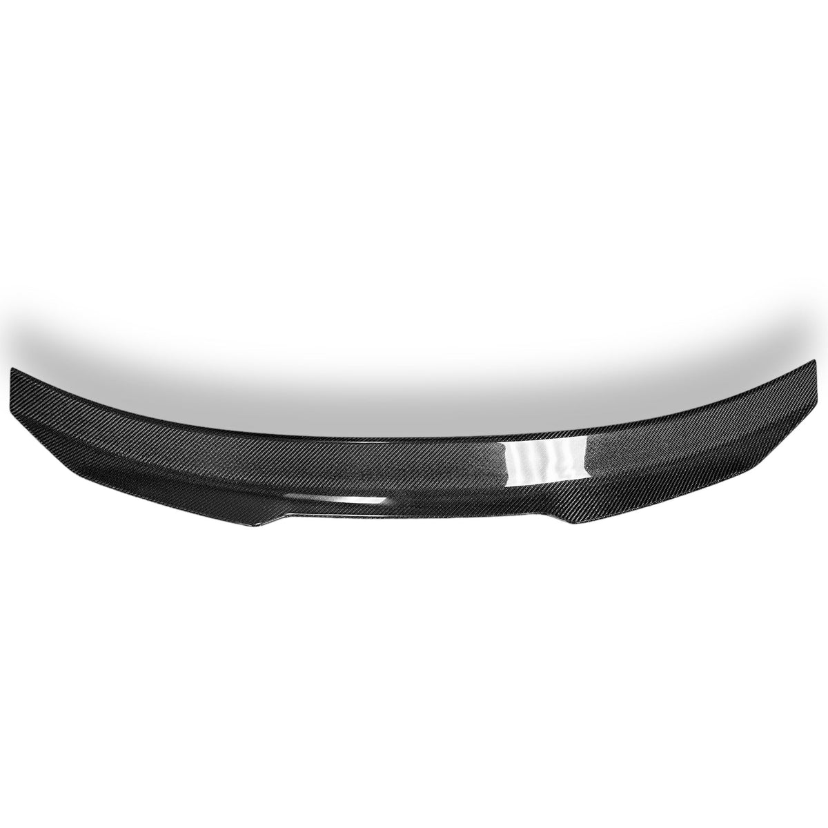 Carbon fiber PSM trunk spoiler for BMW G80 M3 and G20, designed by Palenon Performance, mounted on the car's trunk lid.