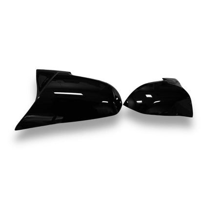 High gloss black BMW mirror cover by Palenon Performance, ABS M style caps for F2X, F3X, F87 M2, and E84 X1 models.
