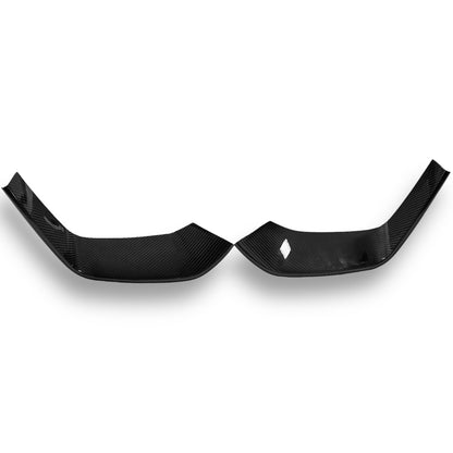 Carbon fiber front lip for BMW F80 M3 and F82 M4 by Palenon Performance, showcasing sleek, aerodynamic design.