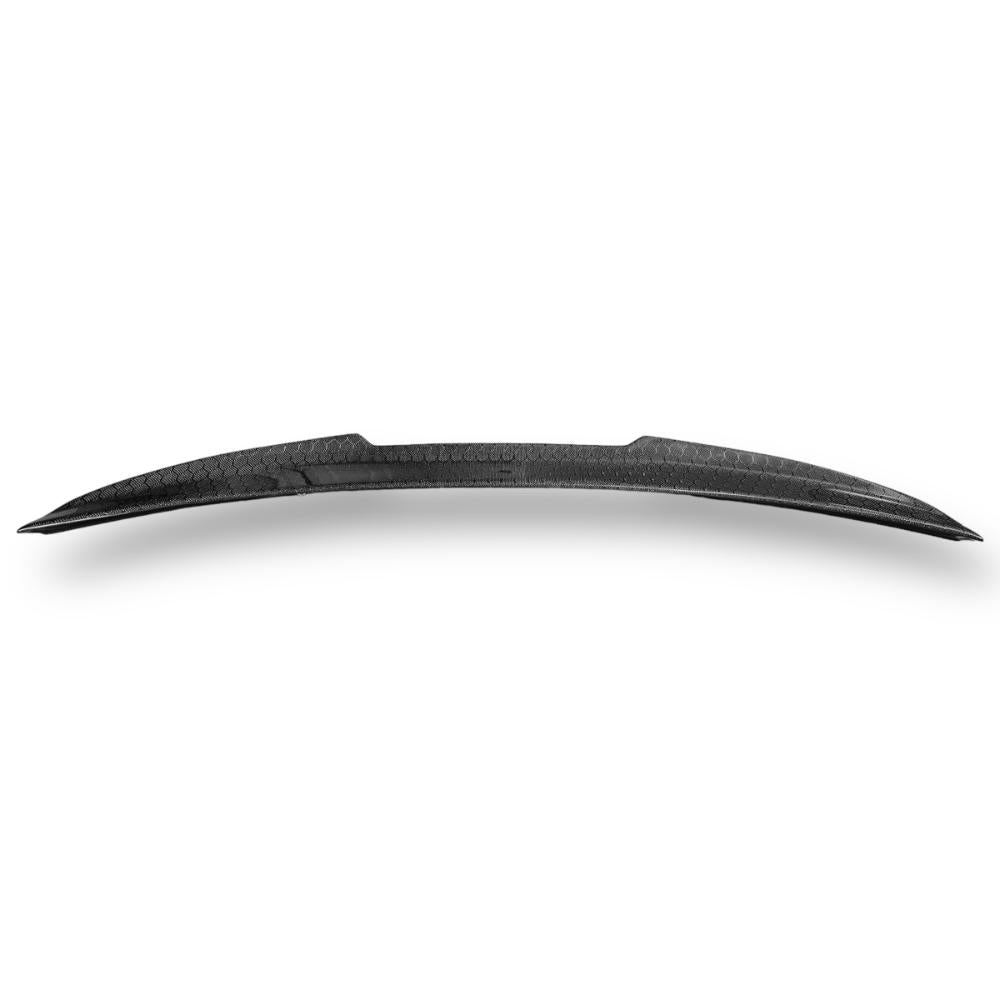 BMW E87 and E82 PSM trunk spoiler in honeycomb carbon finish, Palenon Performance CF trunk spoiler with aerodynamic design.