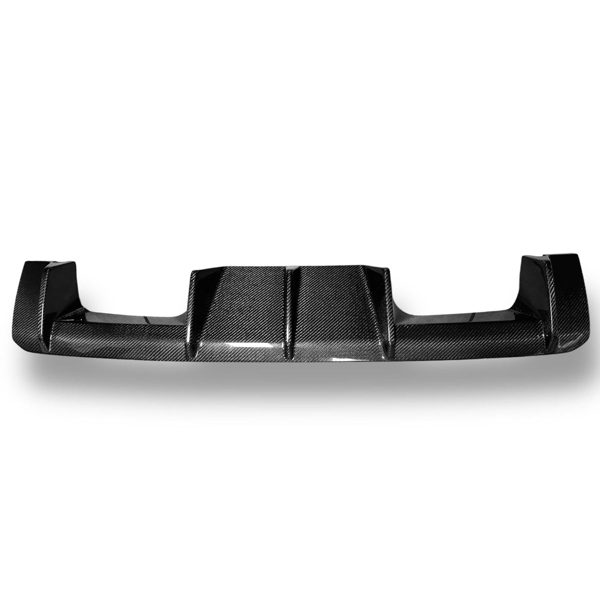 Carbon fiber rear diffuser for BMW G80 M3 and G82/G83 M4 by Palenon Performance, showing its sleek textured design.
