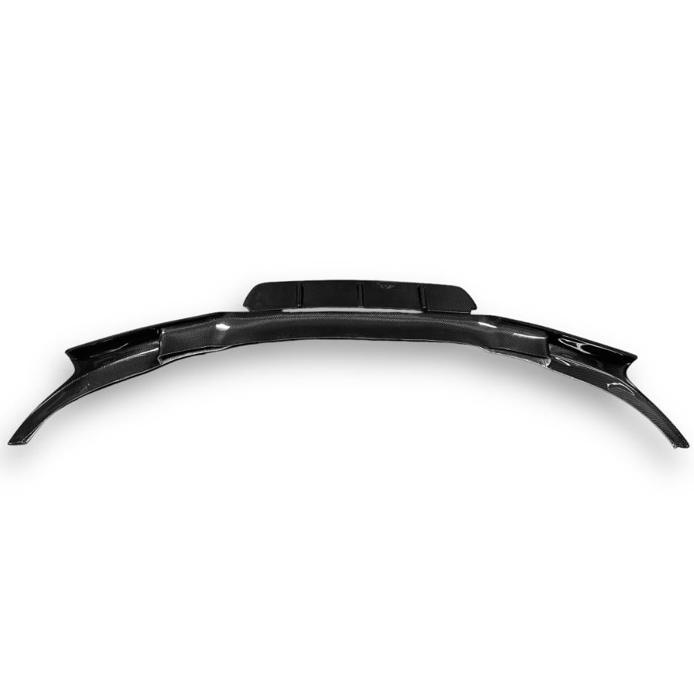 BMW F10 M5 V Sports Style carbon fiber front lip, aftermarket Bmw front lip by Palenon Performance, shown on vehicle.