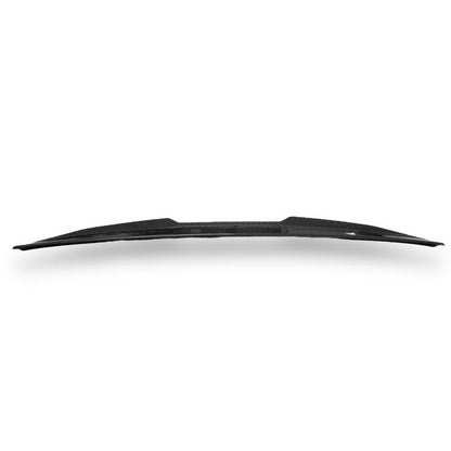 HoneyComb Carbon Fiber BMW G30 and F90 M5 PSM trunk spoiler by Palenon Performance, showcasing sleek, aerodynamic design.