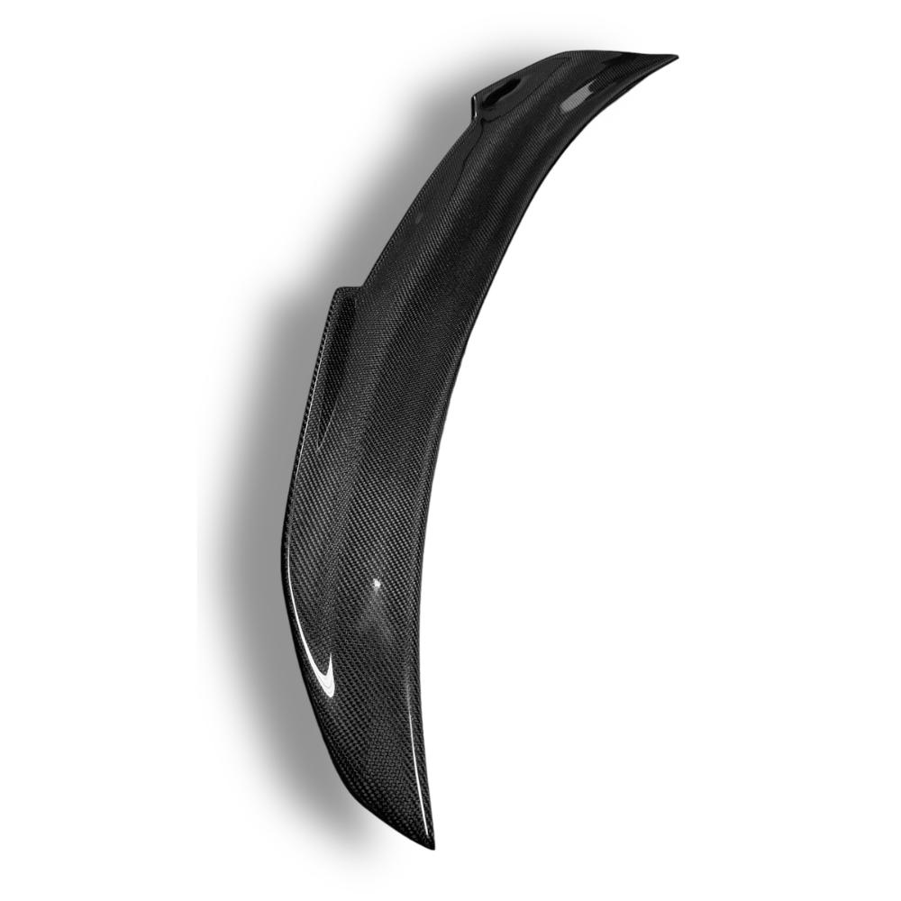 BMW E90 PSM trunk spoiler in carbon fiber for 325i, 328i, 335i models, lightweight and aerodynamic Palenon Performance design