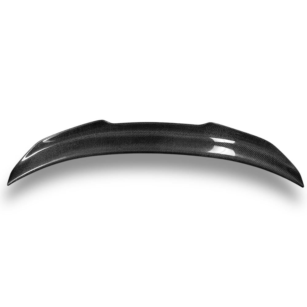 Carbon PSM trunk spoiler for BMW G30 and F90 M5, lightweight CF race-inspired rear trunk spoiler by Palenon Performance.