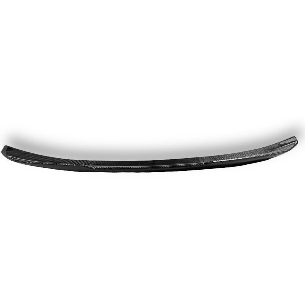 Carbon fiber BMW F10 trunk spoiler by Palenon Performance, rear trunk spoiler designed for BMW F10 series with sleek finish.