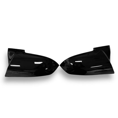 High gloss black BMW mirror cover by Palenon Performance for F2X, F3X, F87 M2, and E84 X1 models, made of durable ABS material.