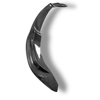 Carbon fiber Vorsteiner front lip for BMW F80 M3 and F82/F83 M4, showcasing sleek, lightweight aerodynamic design.