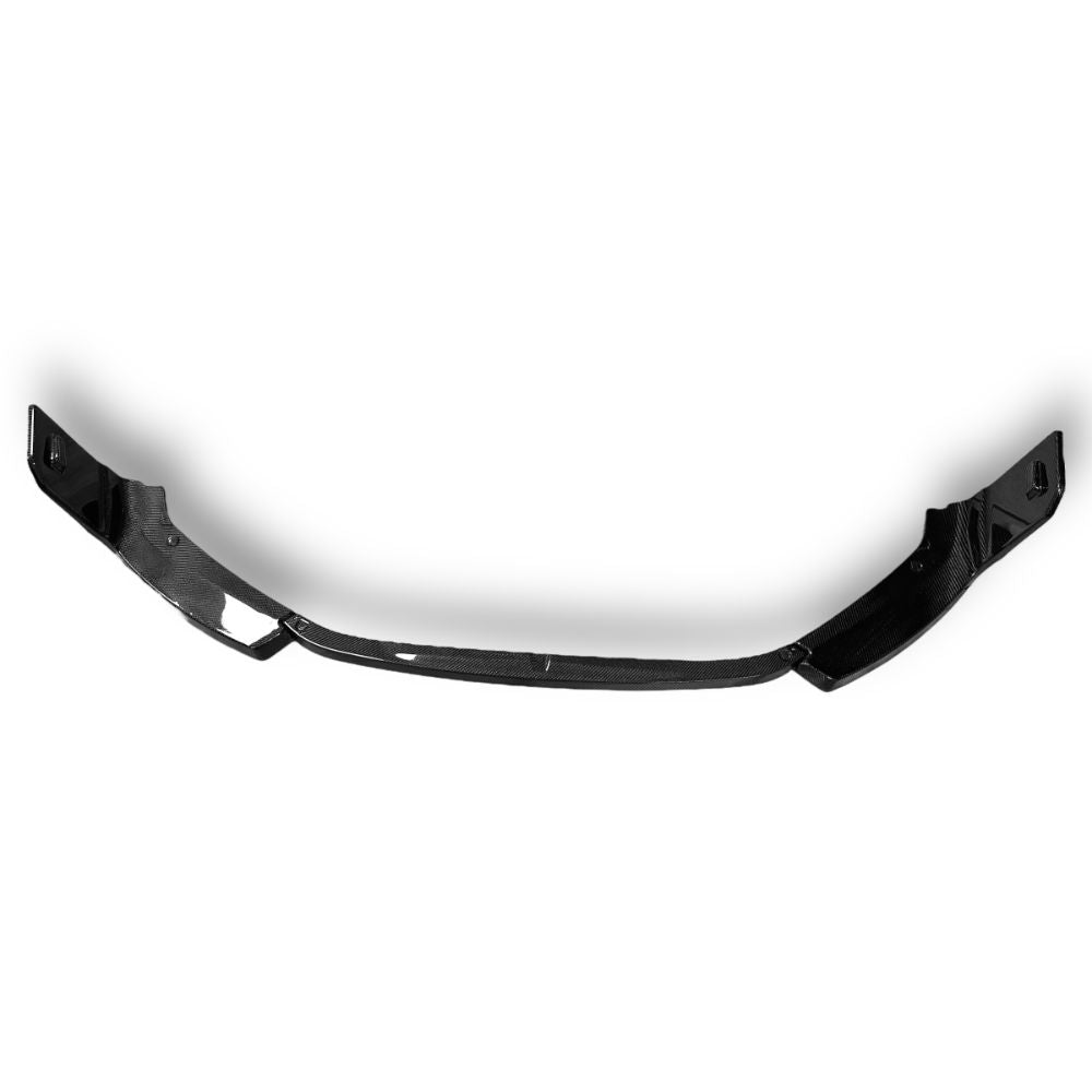 Carbon fiber M Style front lip for BMW M2 G87 by Palenon Performance, designed to enhance sporty front aerodynamics.